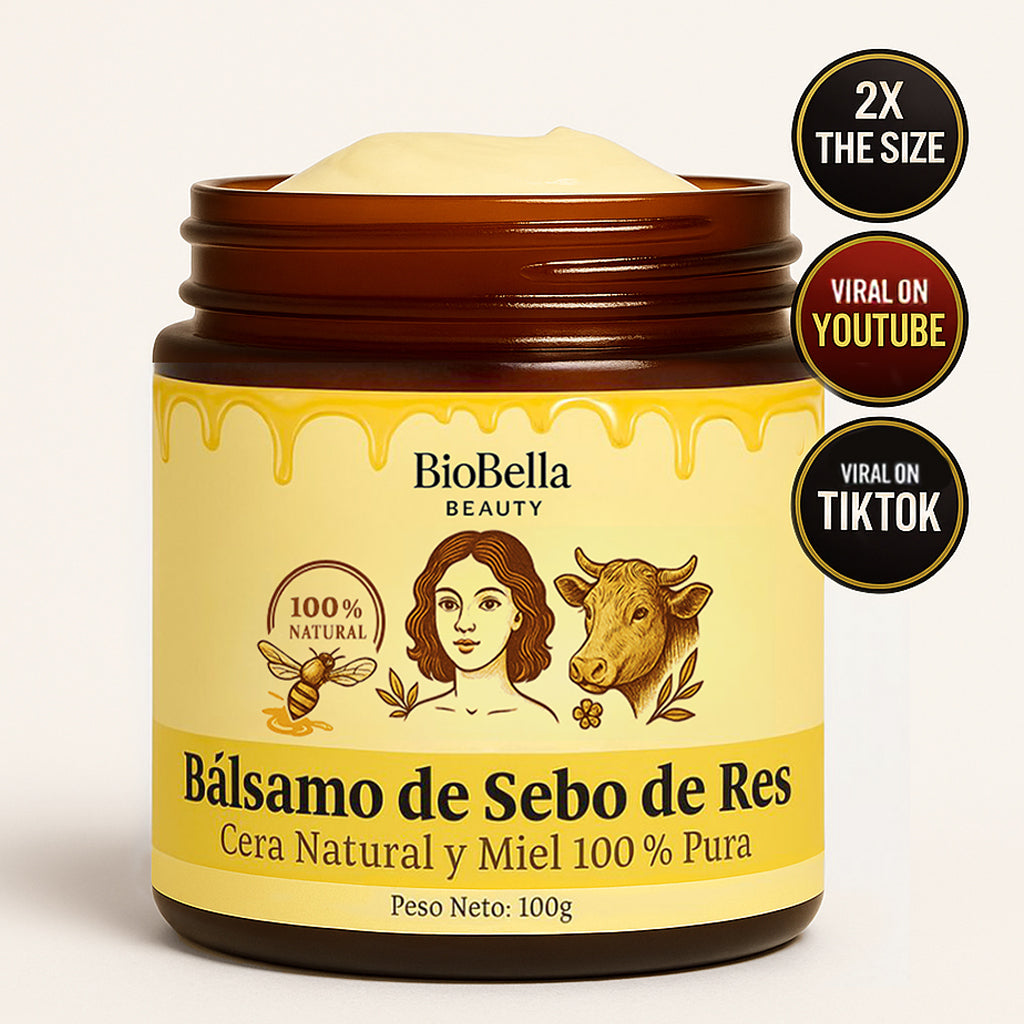 Bálsamo de Sebo de Res con Cera Natural y Miel 100% Pura
