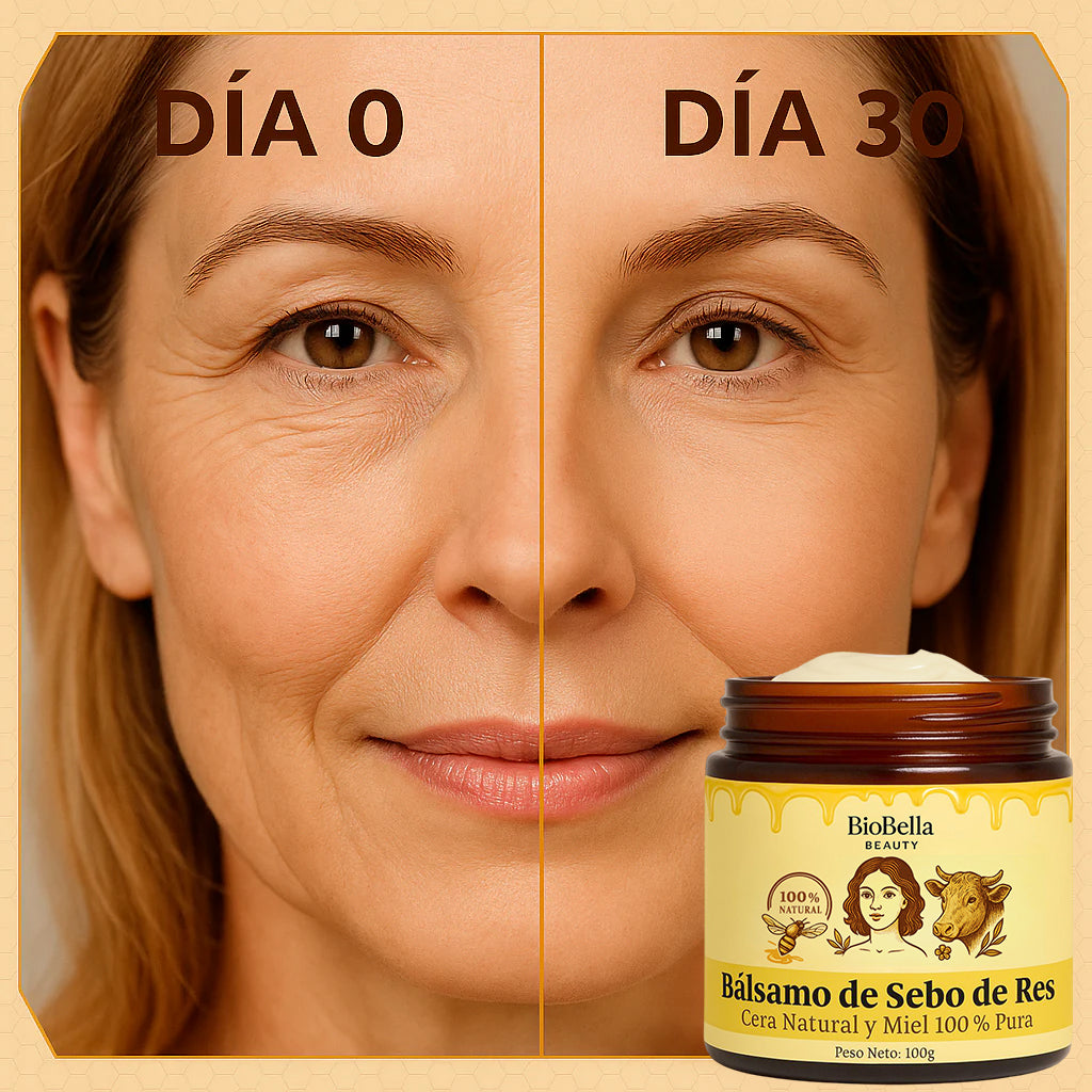 Bálsamo de Sebo de Res con Cera Natural y Miel 100% Pura